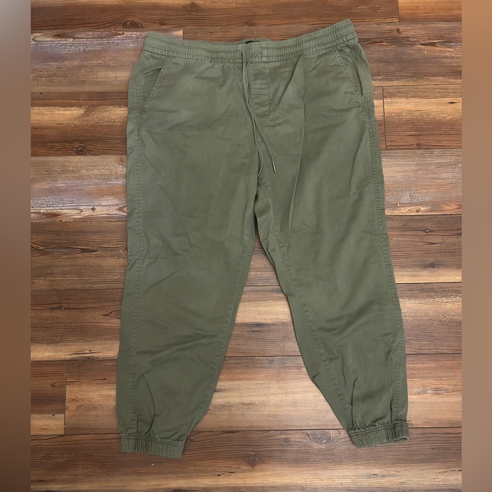 Gap Flex Essential Jogger Pant Women Size XL Campus Green Ankle Cuffed